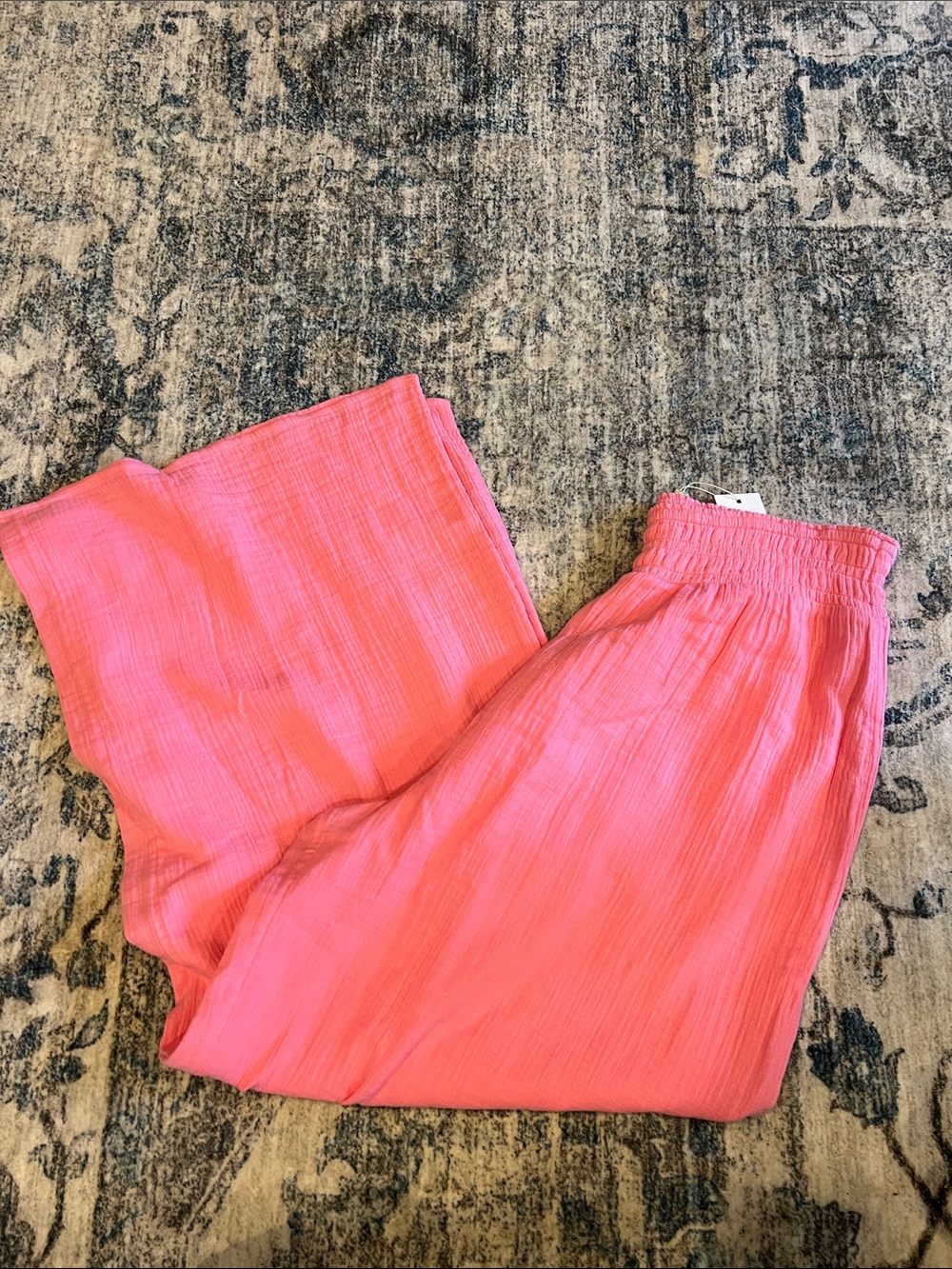 BNWT Lily Pulitzer Pink Wide-Leg Elastic Waist Pants